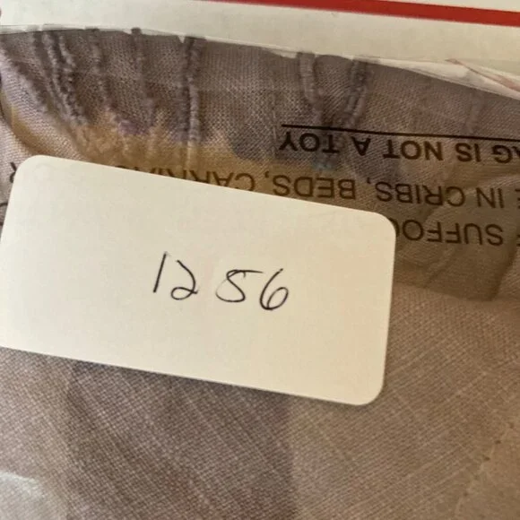 Womens Kleen Flaxseed Linen Asymmetrical Top Applique Flower L Brown NWT - Picture 10 of 10